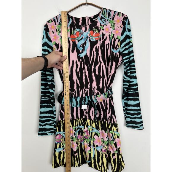 Desigual X Maria Escote Women’s Size Large Zebra Slim Short Dress Multicolor - Picture 12 of 16
